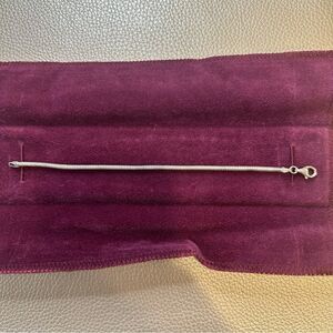 Helzberg Diamonds - Silver Snake Chain Bracelet with Lobster Clap 7.5"